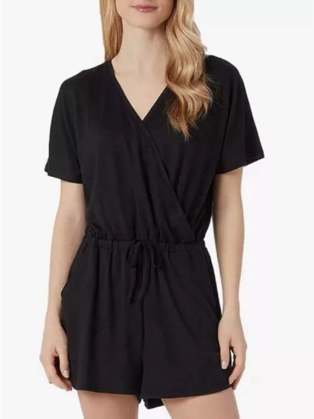 32 DEGREES Women's Soft Comfy Romper Quick Dry Stretch Comfort, Black SZ: Large